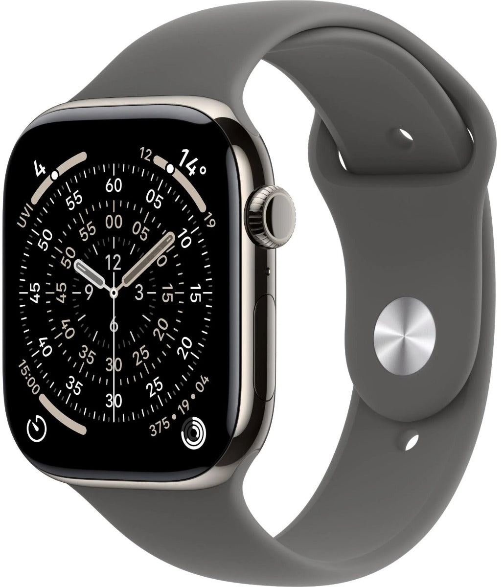 Apple Watch Series 11 42mm Natural Titanium Case GPS + Cellular Sport Band (S/M)