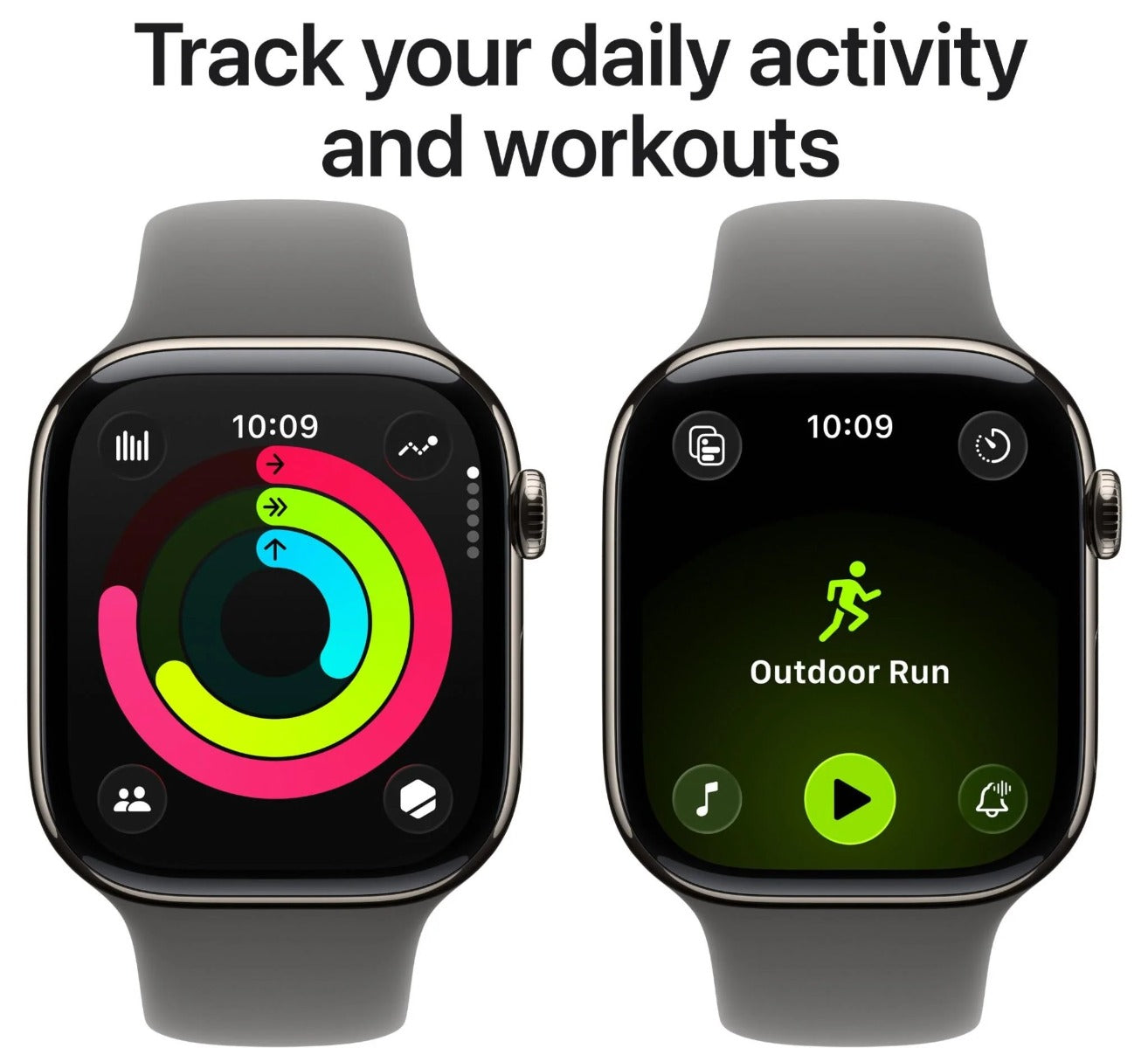 Apple Watch Series 11 42mm Natural Titanium Case GPS + Cellular Sport Band (M/L)