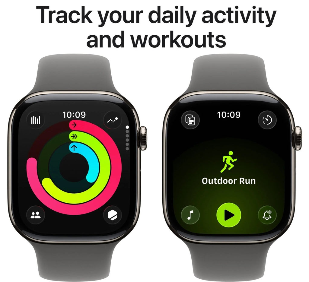 Apple Watch Series 11 42mm Natural Titanium Case GPS + Cellular Sport Band (S/M)