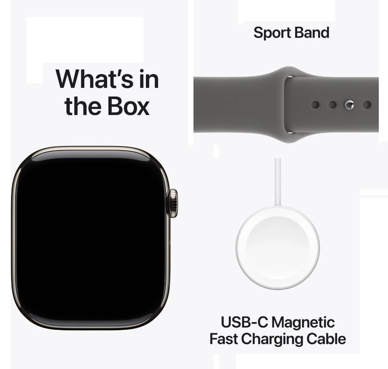 Apple Watch Series 11 42mm Natural Titanium Case GPS + Cellular Sport Band (M/L)