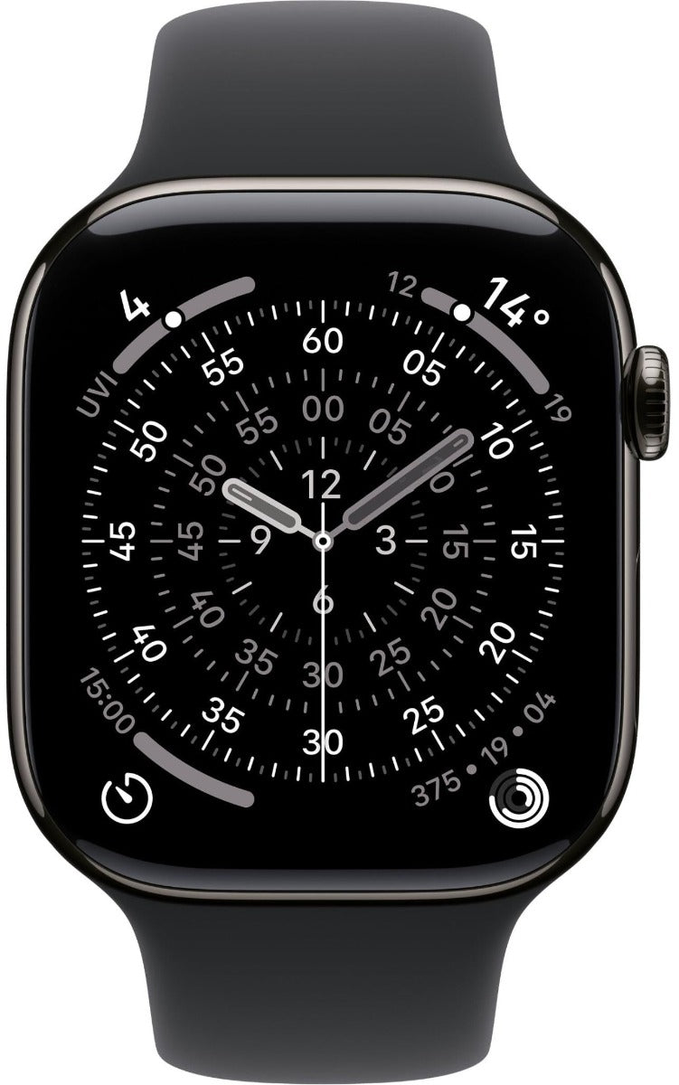 Apple Watch Series 11 42mm Slate Titanium Case GPS + Cellular Sport Band (S/M)