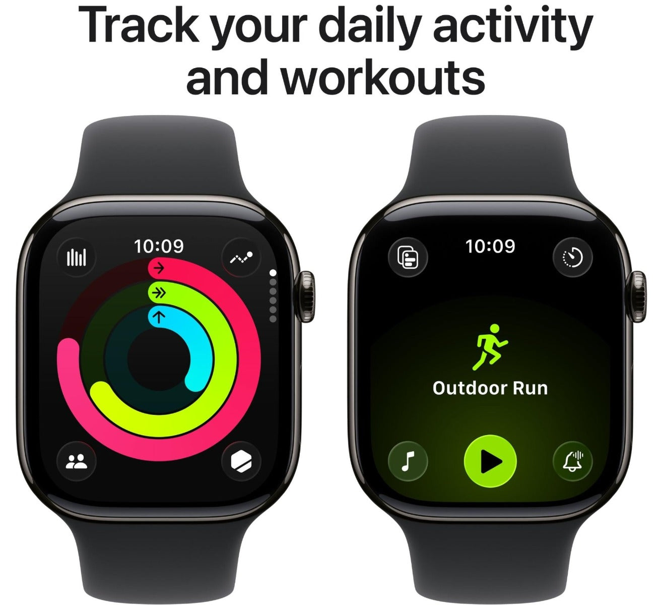 Apple Watch Series 11 42mm Slate Titanium Case GPS + Cellular Sport Band (S/M)
