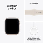 Apple Watch SE 3 44mm Starlight Aluminium Case GPS + Cellular Sport Band (M/L)