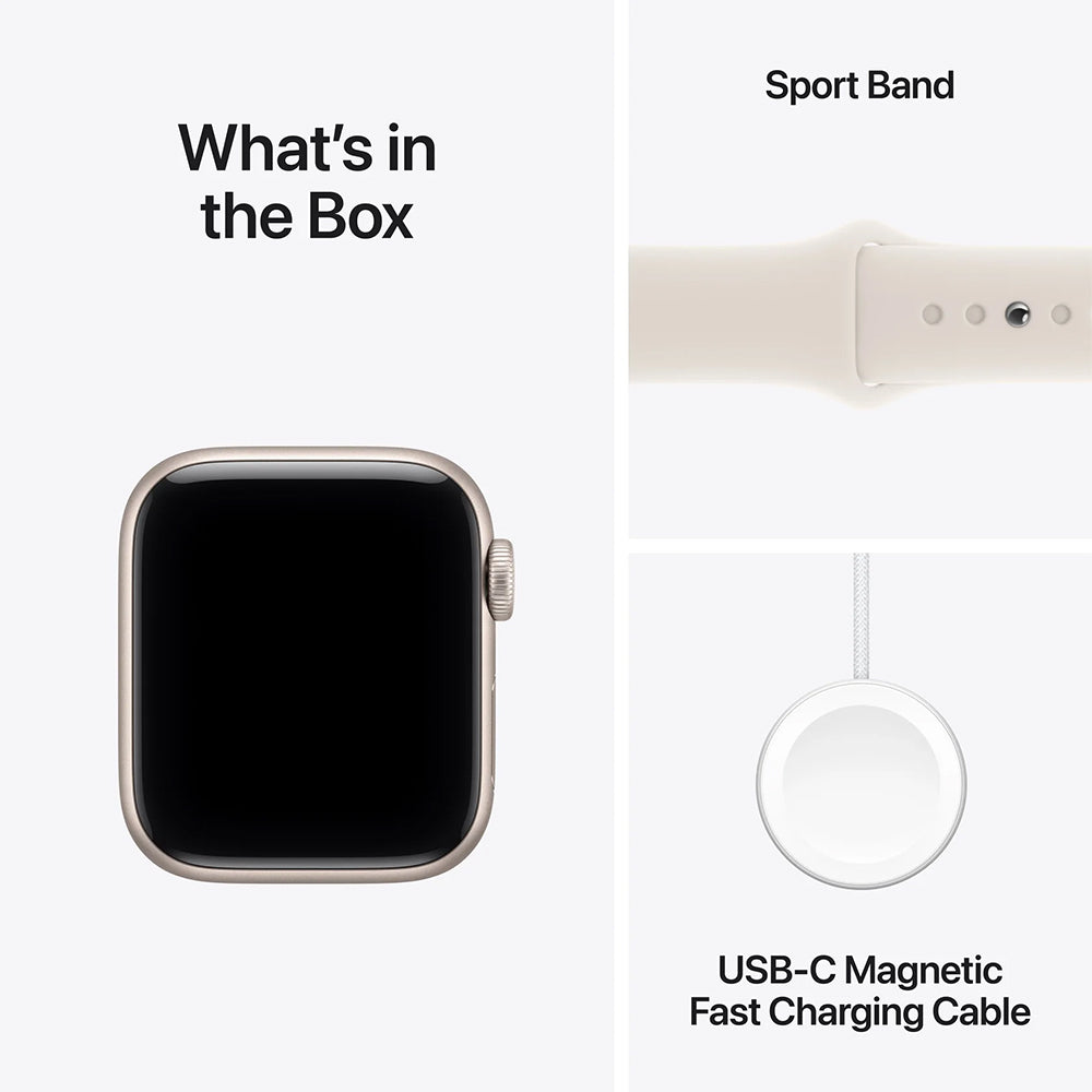 Apple Watch SE 3 44mm Starlight Aluminium Case GPS + Cellular Sport Band (M/L)
