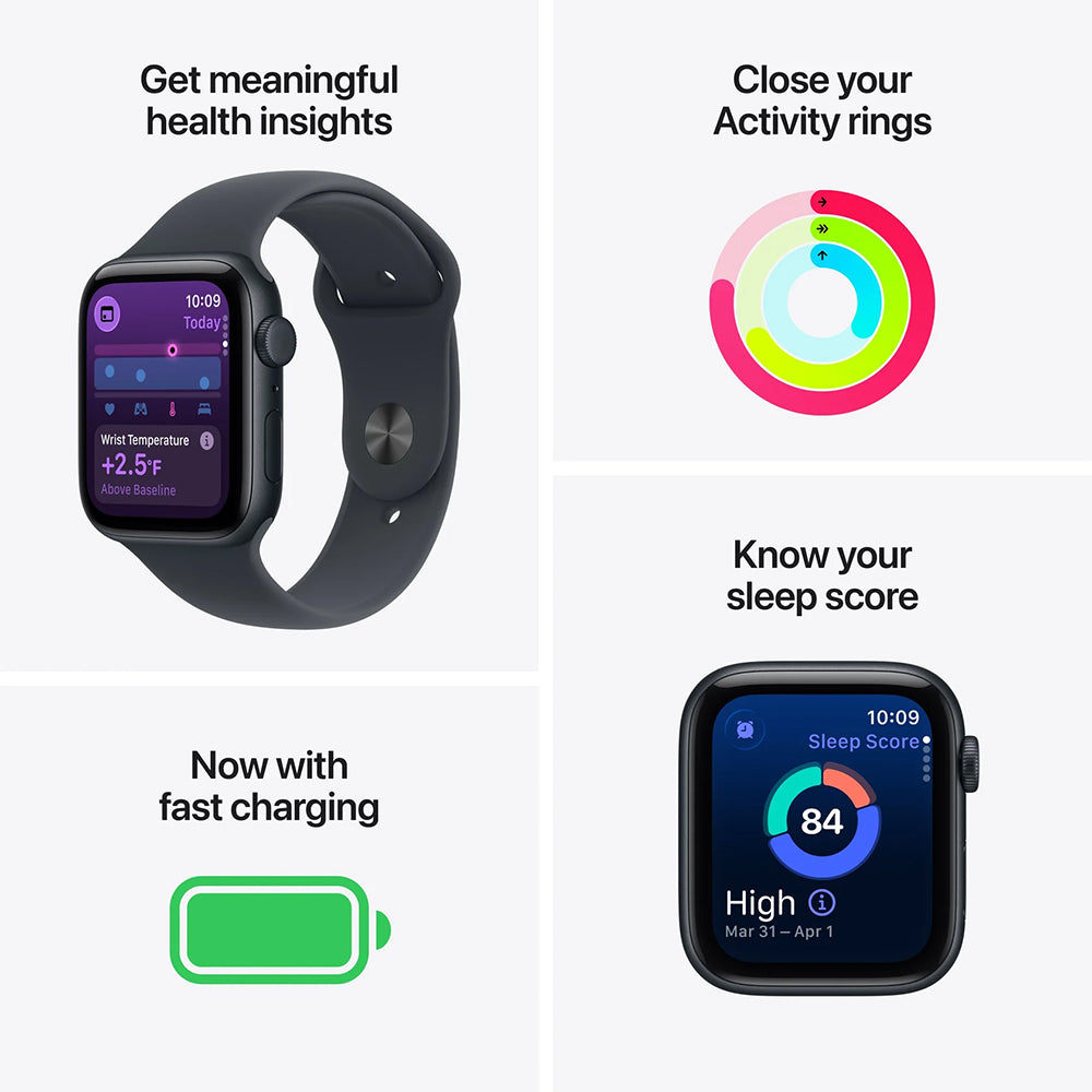 Apple Watch SE 3 44mm Starlight Aluminium Case GPS + Cellular Sport Band (S/M)