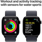 Apple Watch Series 10 42mm Jet Black Aluminium Case GPS Sport Loop (Ink)