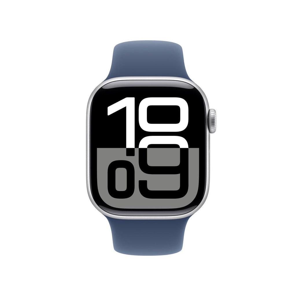 Apple Watch Series 10 42mm Silver Aluminium Case GPS Sport Band (M/L) (Denim)
