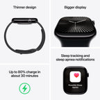 Apple Watch Series 10 42mm Silver Aluminium Case GPS Sport Band (M/L) (Denim)