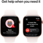 Apple Watch Series 10 46mm Rose Gold Aluminium Case GPS Sport Band (S/M) (Light Blush)