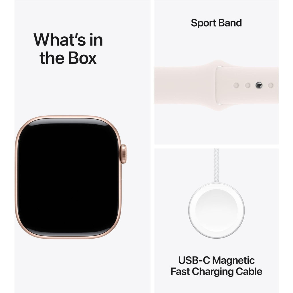 Apple Watch Series 10 46mm Rose Gold Aluminium Case GPS Sport Band (S/M) (Light Blush)