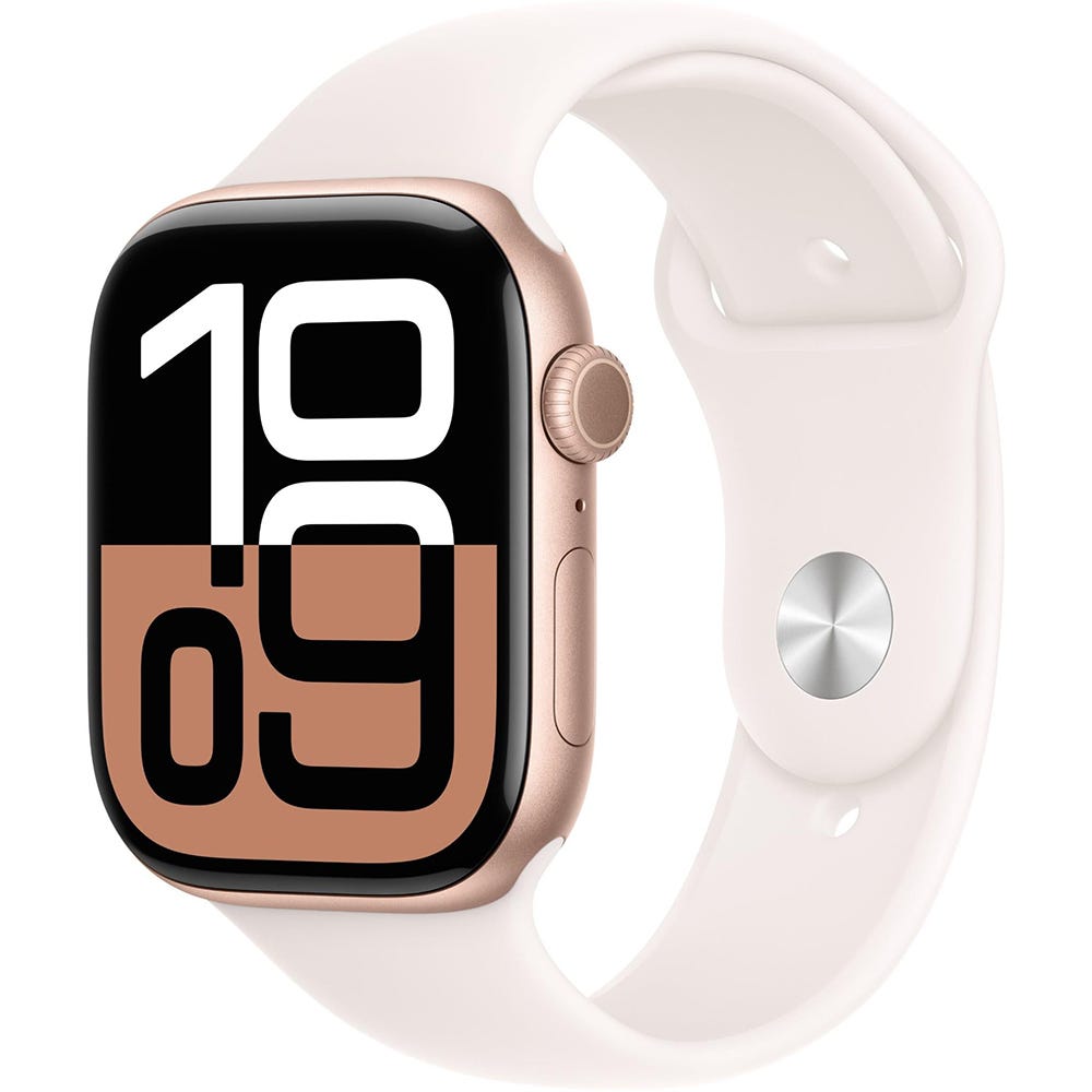 Apple Watch Series 10 46mm Rose Gold Aluminium Case GPS Sport Band (M/L) (Light Blush)