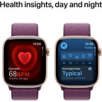 Apple Watch Series 10 46mm Rose Gold Aluminium Case GPS Sport Loop (Plum)
