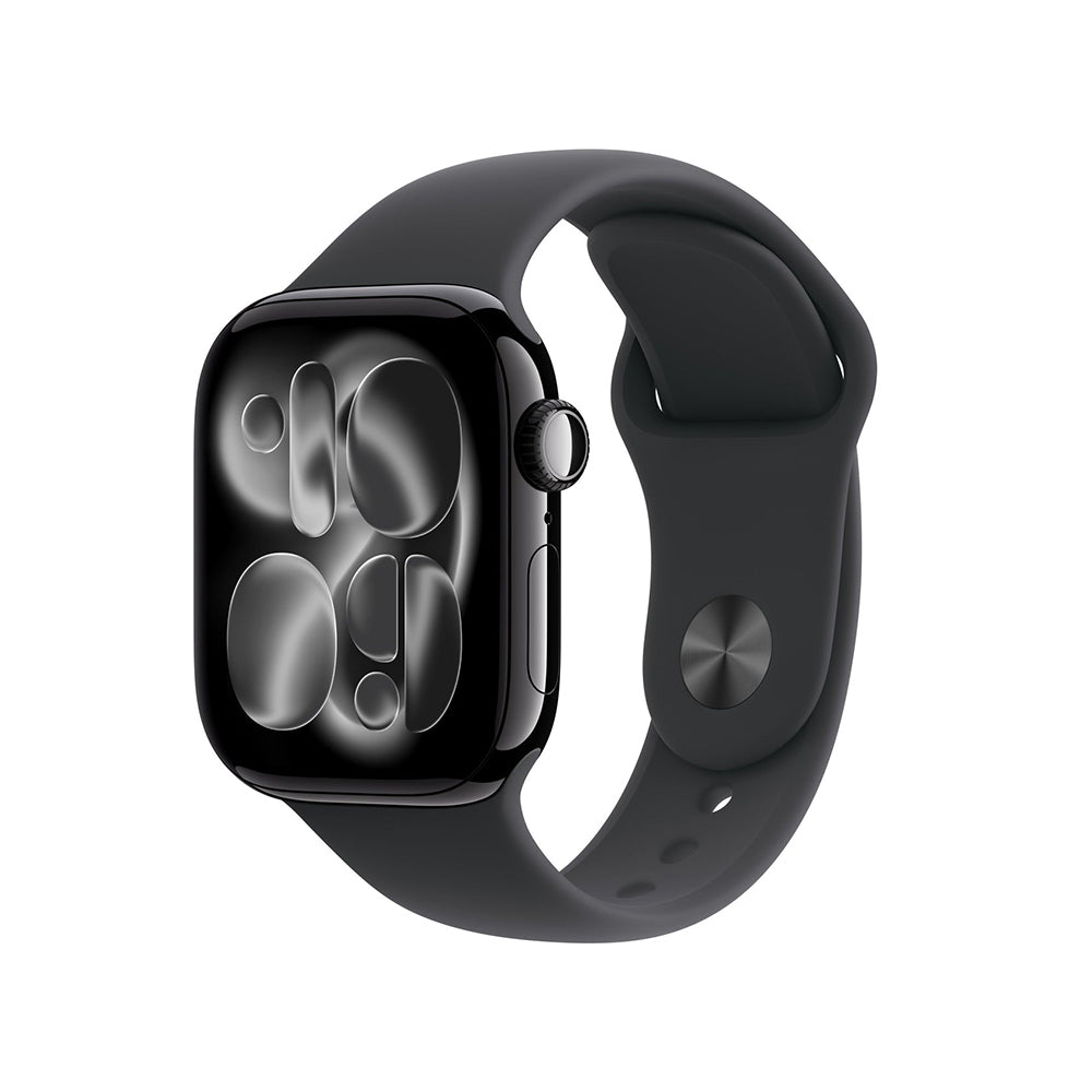 Apple Watch Series 11 42mm Jet Black Aluminium Case GPS + Cellular Sport Band (S/M)