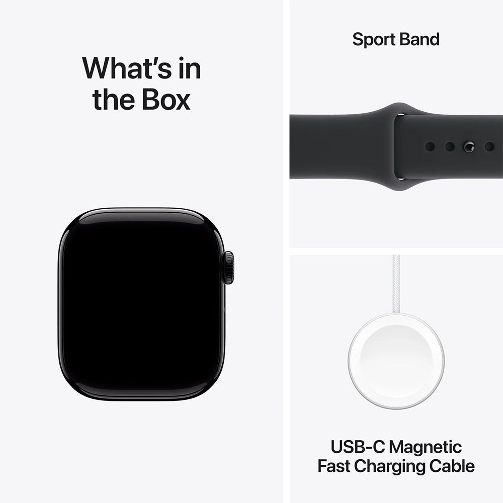 Apple Watch Series 11 42mm Jet Black Aluminium Case GPS + Sport Band (M/L)