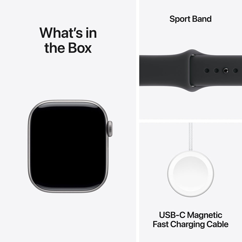 Apple Watch Series 11 42mm Space Grey Aluminium Case GPS + Cellular Sport Band (M/L)