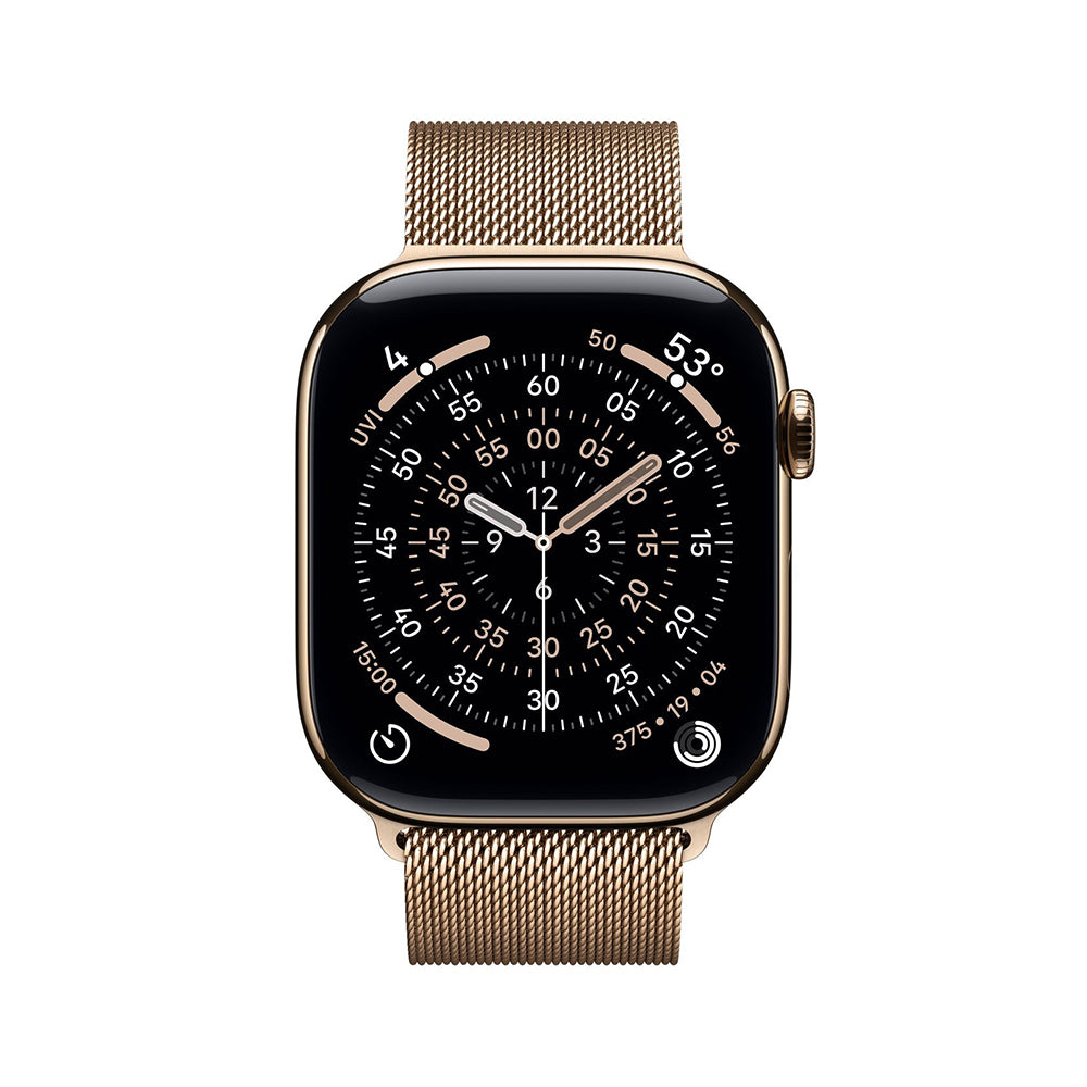 Apple Watch Series 11 46mm Gold Titanium Case GPS + Cellular Milanese Loop (M/L)