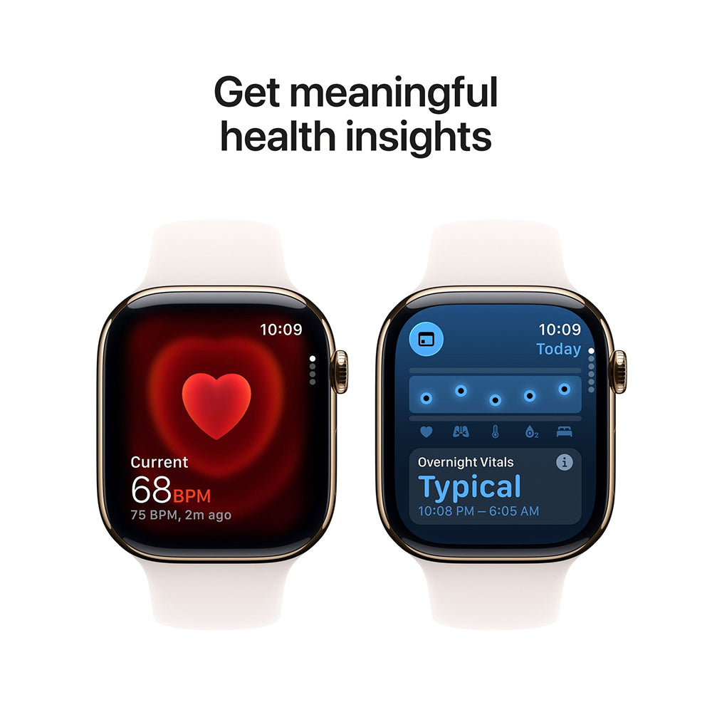 Apple Watch Series 11 46mm Gold Titanium Case GPS + Cellular Sport Band (M/L)