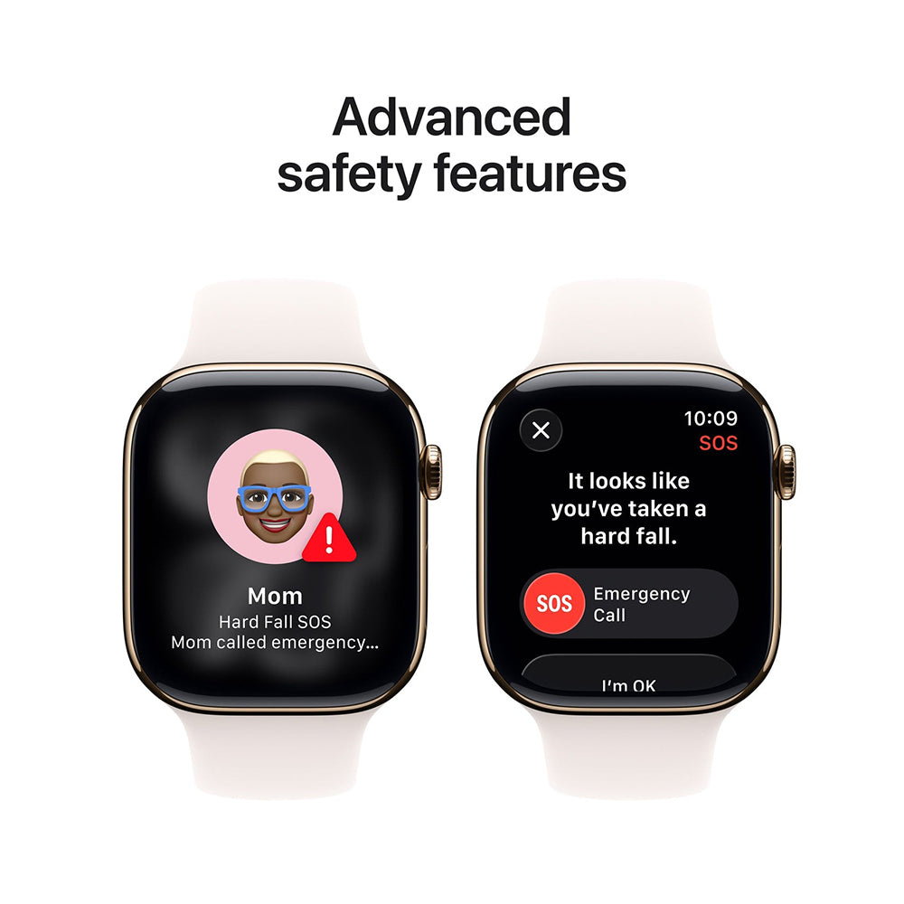 Apple Watch Series 11 46mm Gold Titanium Case GPS + Cellular Sport Band (M/L)