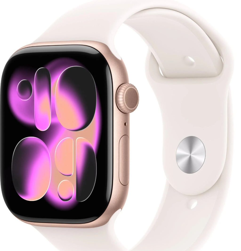 Apple Watch Series 11 46mm Rose Gold Aluminium Case GPS + Cellular Sport Band (S/M)