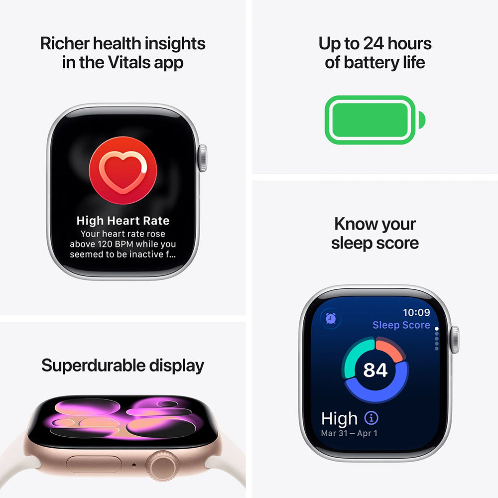 Apple Watch Series 11 46mm Rose Gold Aluminium Case GPS + Sport Band (S/M)
