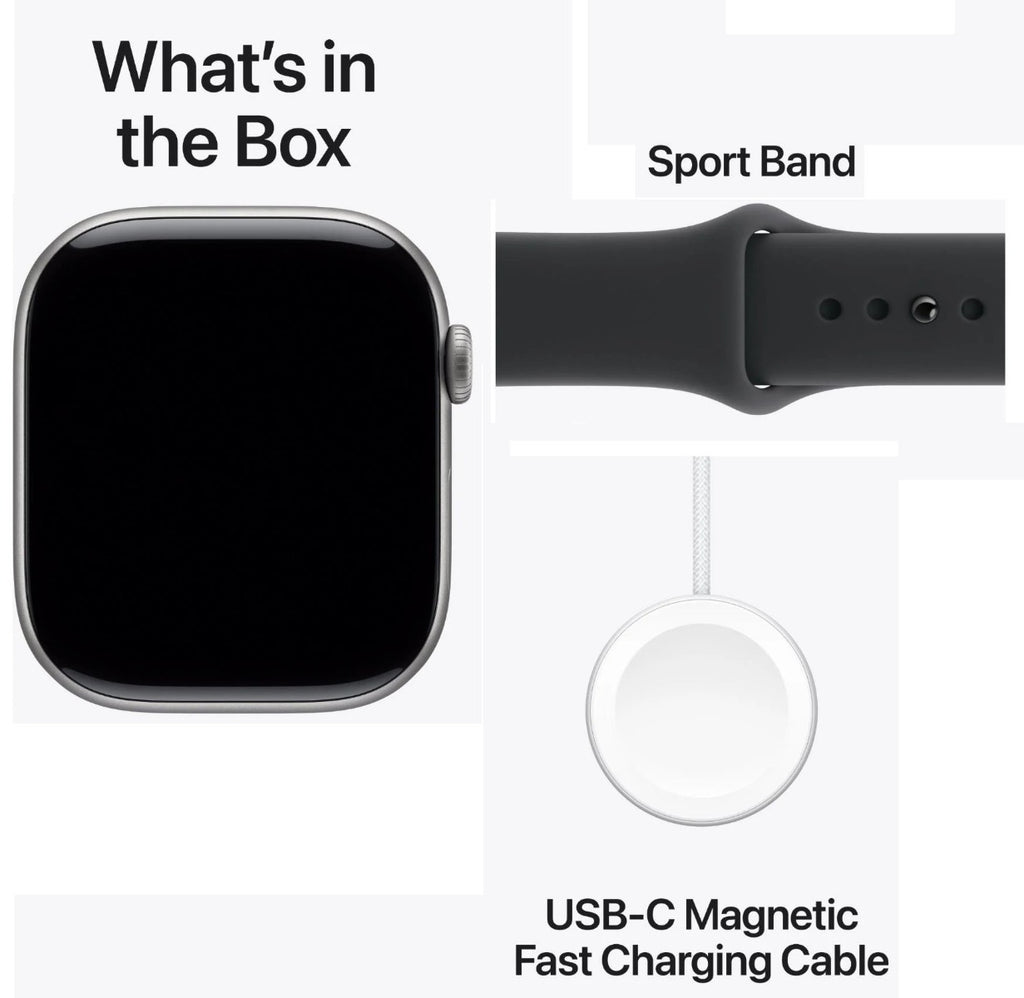 Apple Watch Series 11 46mm Space Grey Aluminium Case GPS + Cellular Sport Band (M/L)