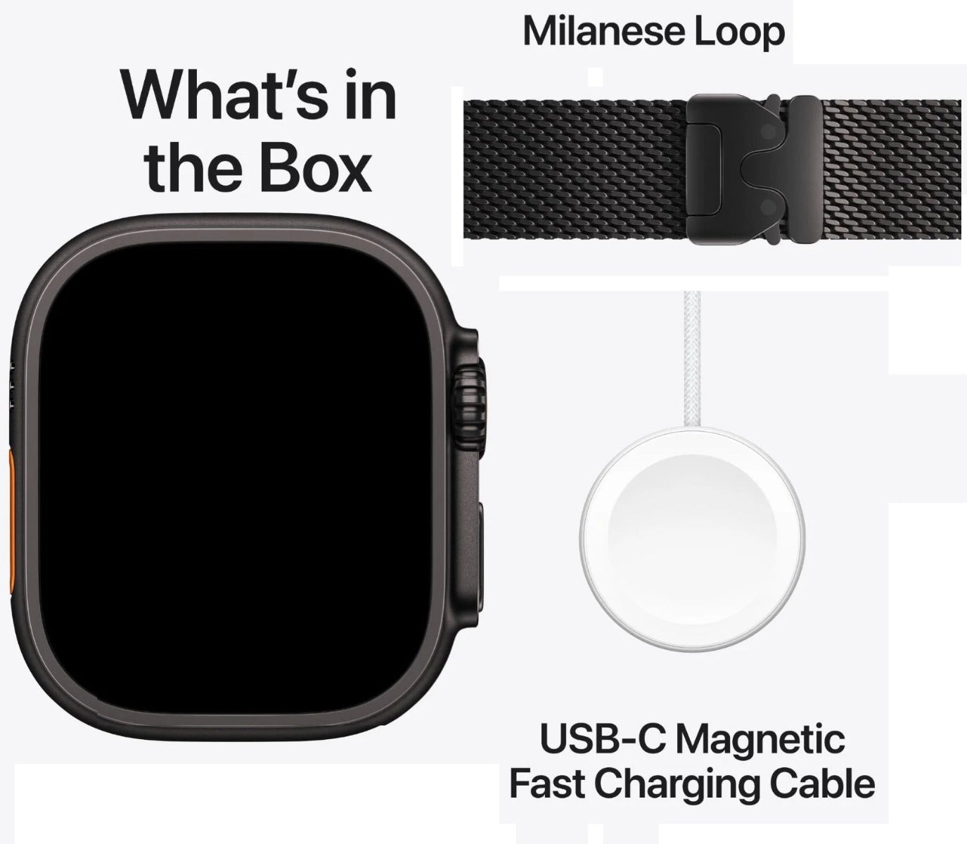 Apple Watch Ultra 3 49mm Black Titanium Case GPS + Cellular Milanese Loop (Medium)
