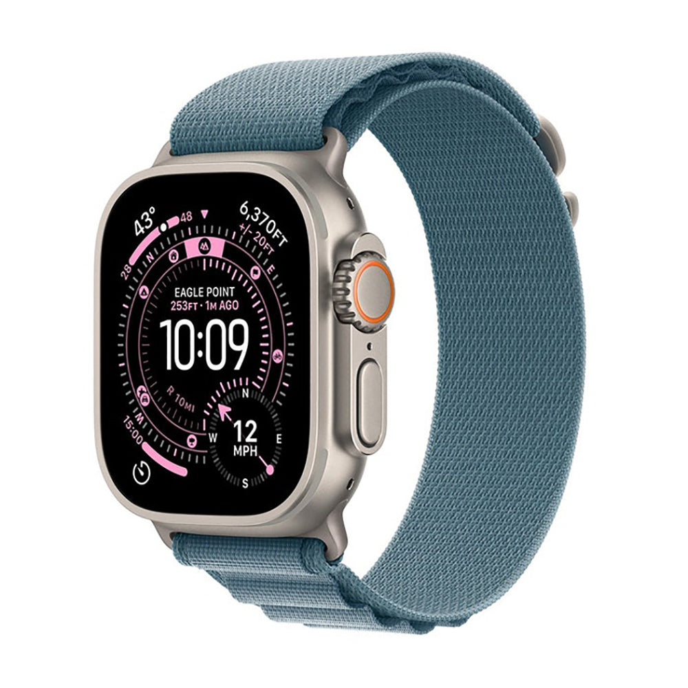 Apple Watch Ultra 3 49mm Natural Titanium Case GPS + Cellular Blue Alpine Loop (Small)