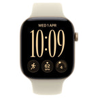 Apple Watch Series 12 46mm Light Gold Aluminium Case GPS Sand Sport Band (S/M)