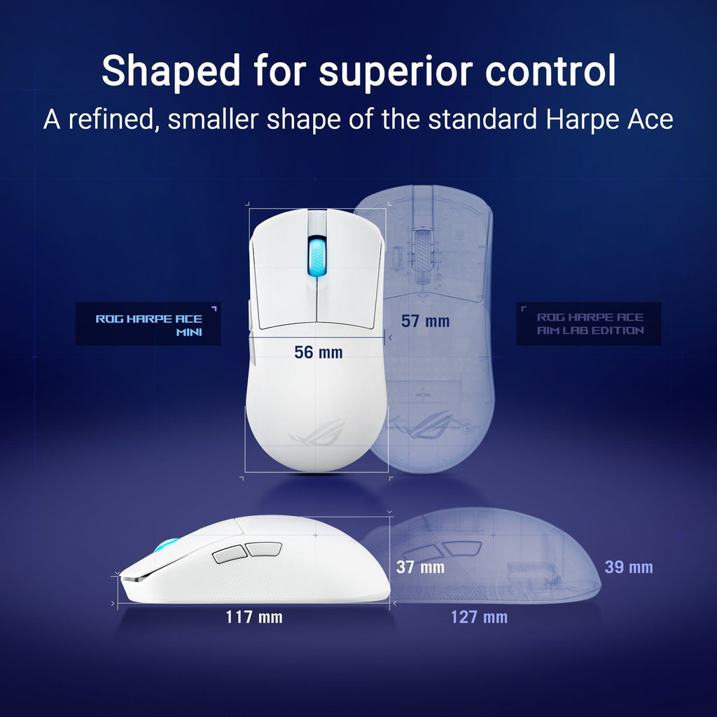 ASUS ROG Harpe Ace Mini Ultralight Gaming Mouse (White)