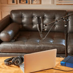 Audio-technica AT2020 Cardioid Condenser Microphone Boom Arm Bundle