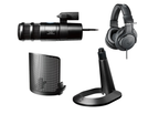 Audio-technica AT2040 XLR Streamer Bundle with Headphone and Microphone Stand