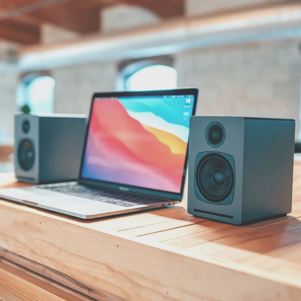 Audioengine A1-MR Multiroom Speakers with DS1 Speaker Stands