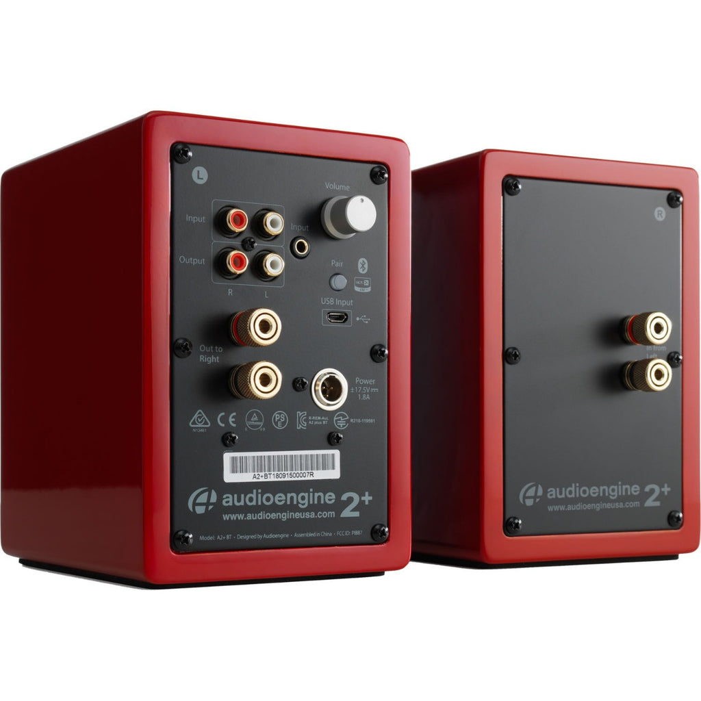 Audioengine A2+ Wireless Desktop Speakers - Gloss Red