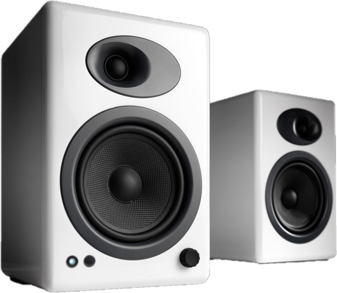 Audioengine A5+ Powered Bookshelf Speakers with DS2 Speaker Stands (White)