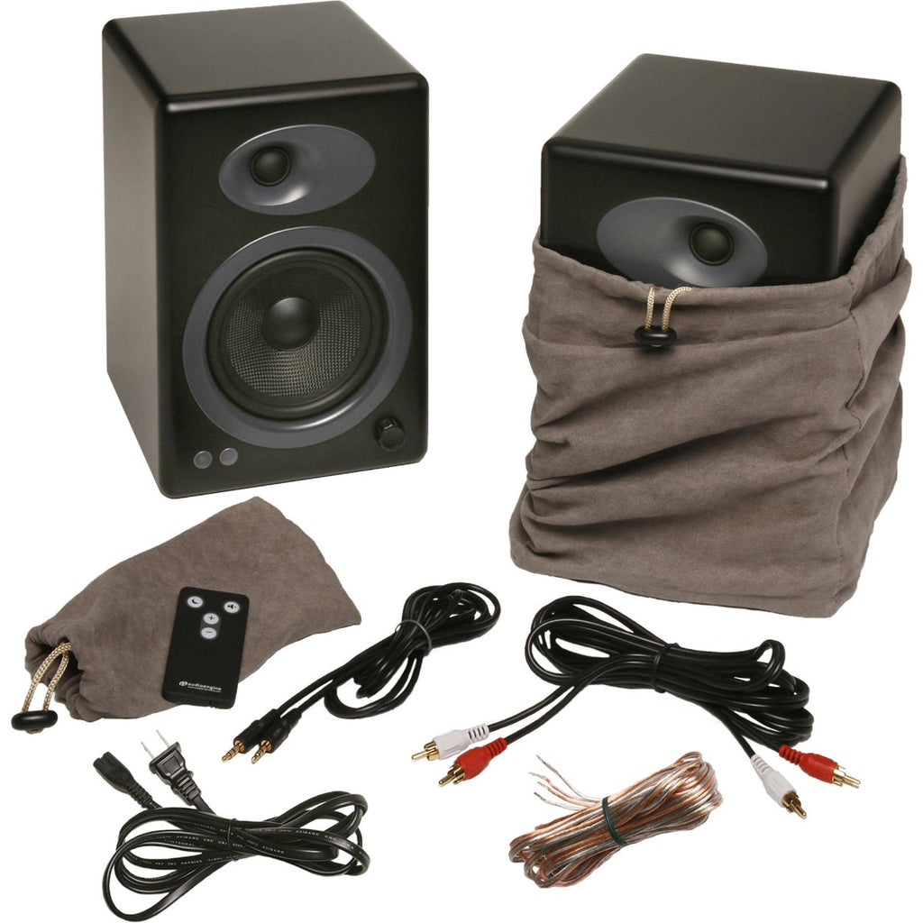 Audioengine A5+ Powered Bookshelf Speakers - Satin Black
