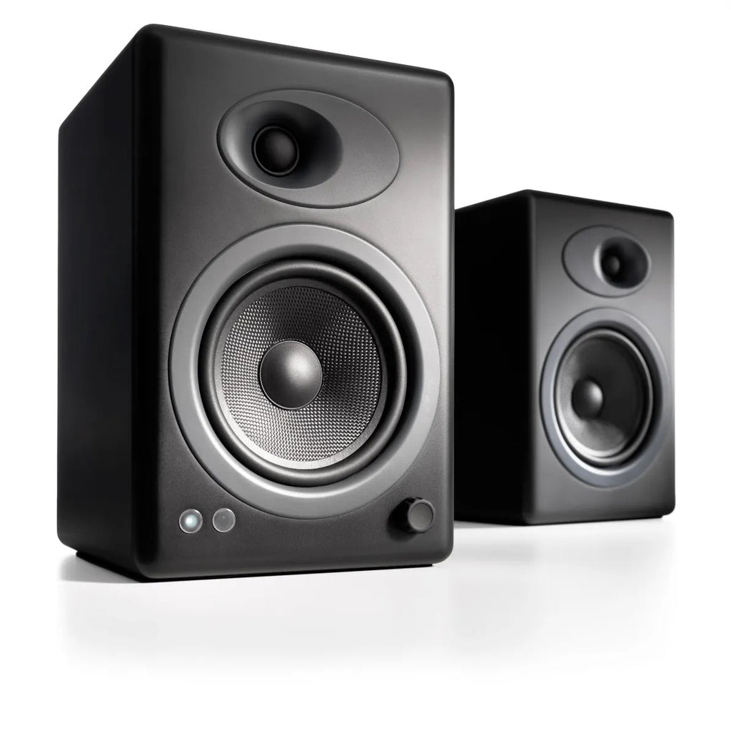 Audioengine A5+ Powered Bookshelf Speakers with DS2 Speaker Stands (Black)