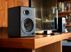 Audioengine A5+ Powered Bookshelf Speakers with DS2 Speaker Stands (Black)