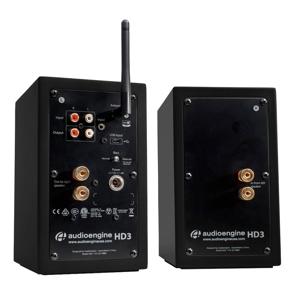 Audioengine HD3 Premium Wireless Speakers with DS1 Speaker Stands (Black)