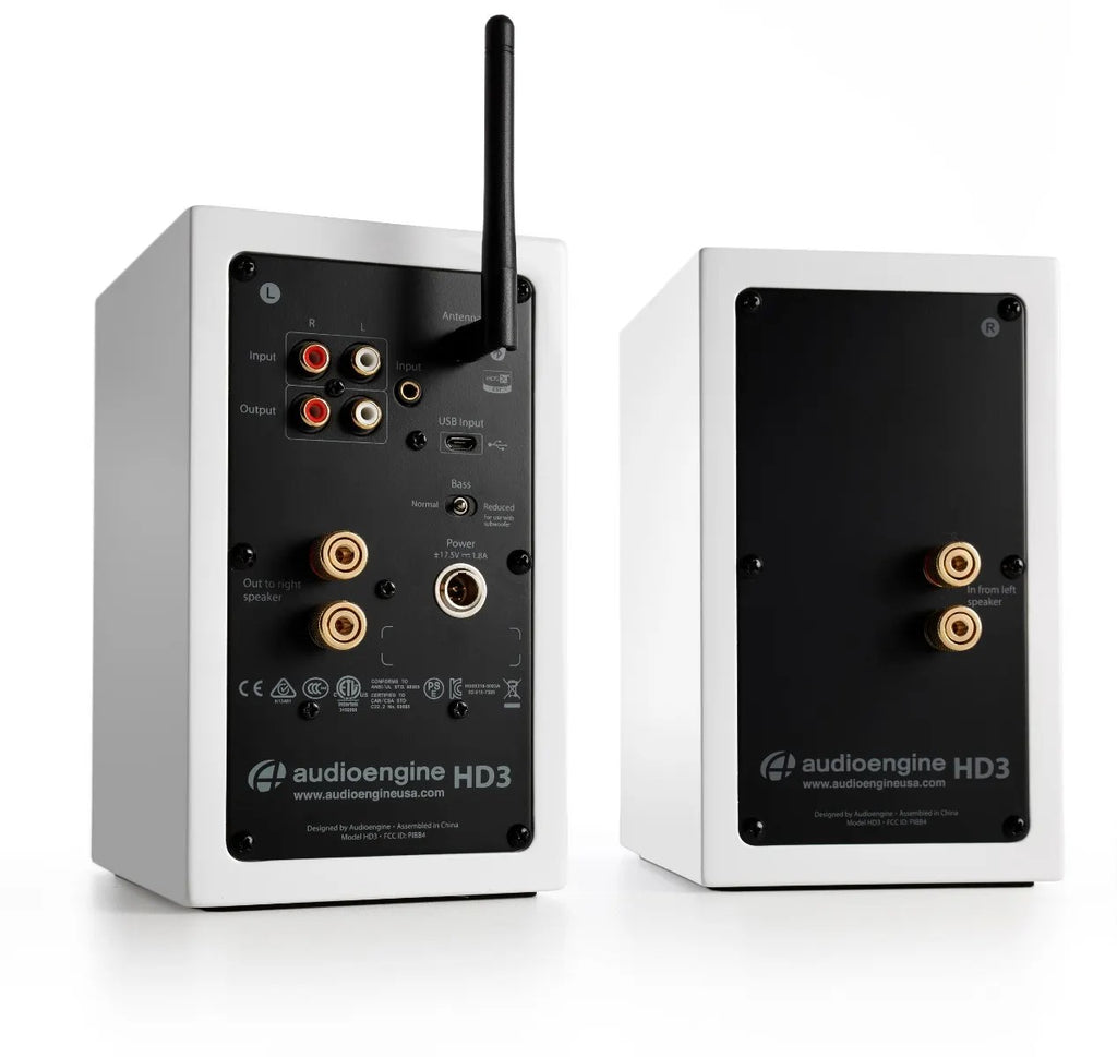 Audioengine HD3 Premium Wireless Speakers with DS1 Speaker Stands (White)