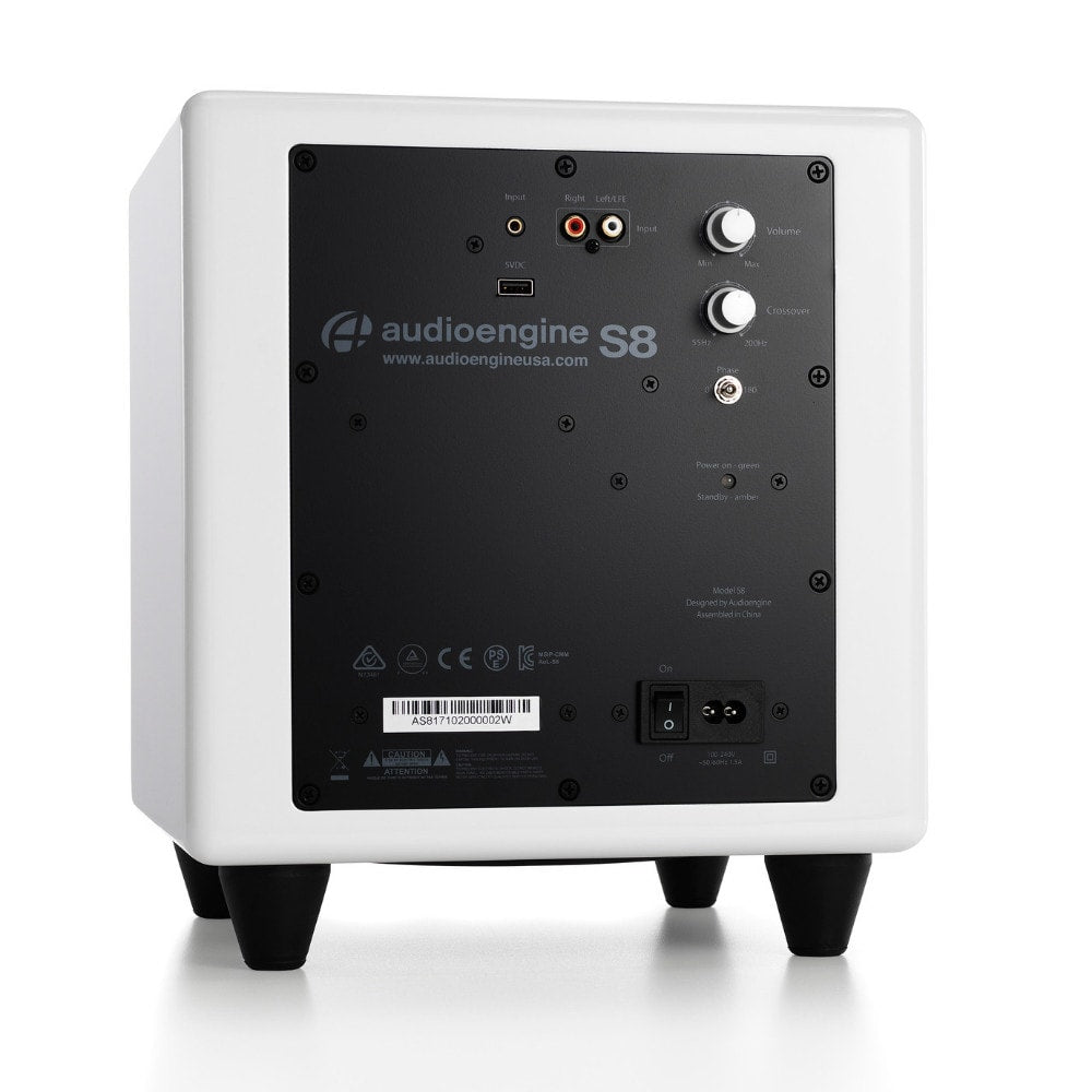Audioengine S8 Powered Subwoofer - Hi-Gloss White