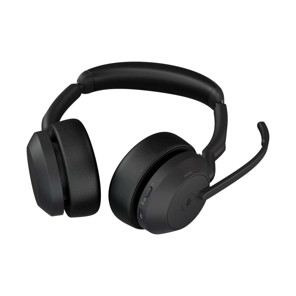 Jabra Evolve2 55 MS USB-A Stereo Bluetooth Headset with Charging Stand