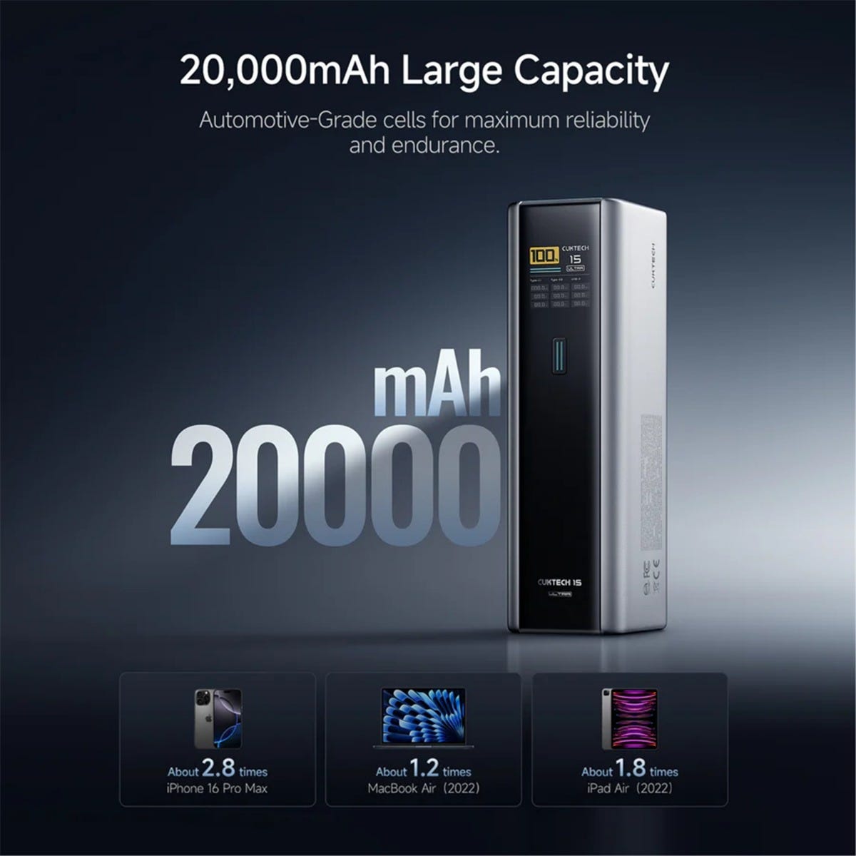 CUKTECH 15 20000mAh 165w Ultra Power Bank