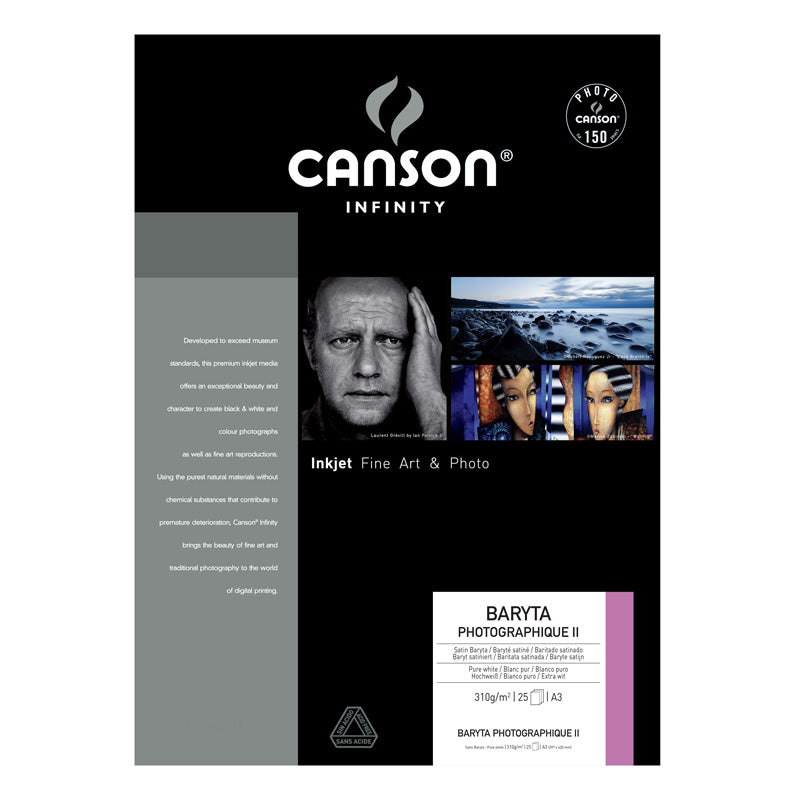 Canson Infinity Baryta Photographique II 310gsm A2 x 25 Sheets