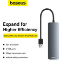 Baseus UltraJoy Series 4-Port HUB Lite 15cm (Space Grey)