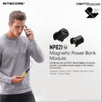 NITECORE NL2150HPi battery 21700 Battery Dual Tip NL21 Magnetic Light