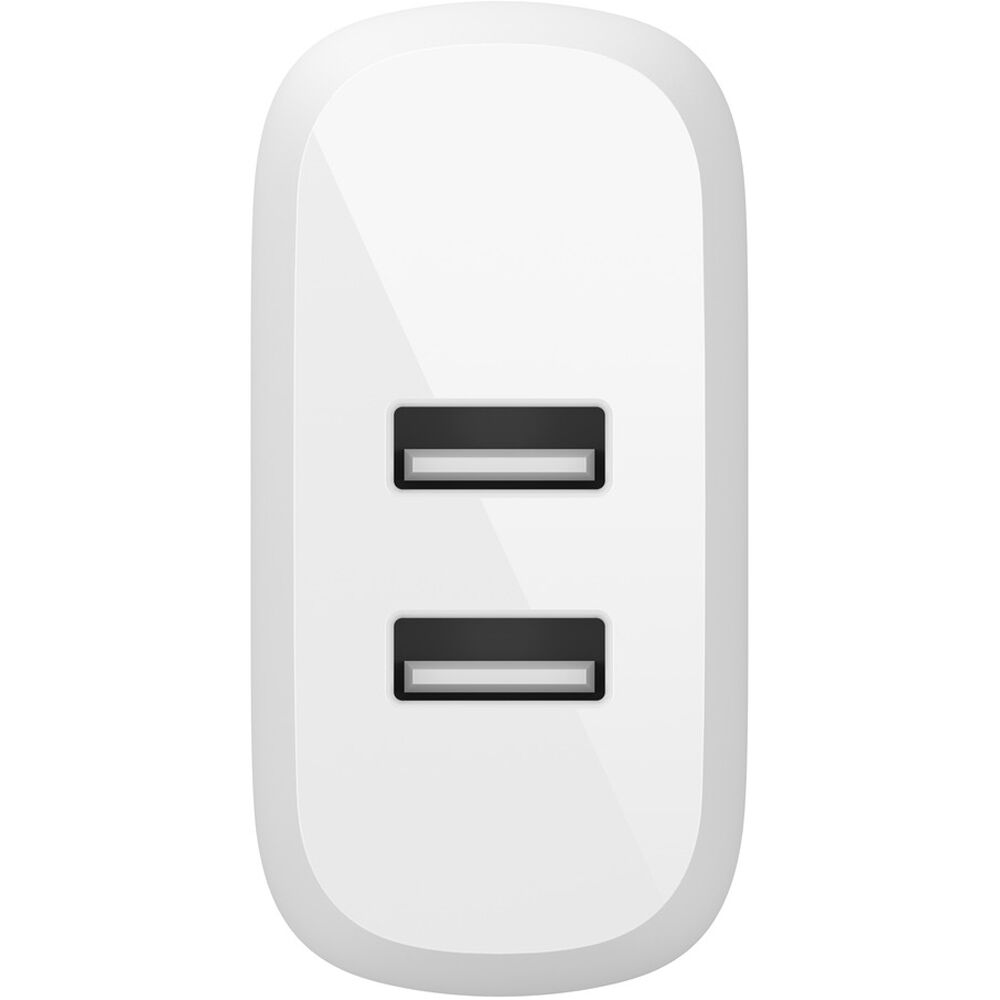 Belkin Boostcharge Dual USB-A Wall Charger 24W + USB-A to USB-C cable White