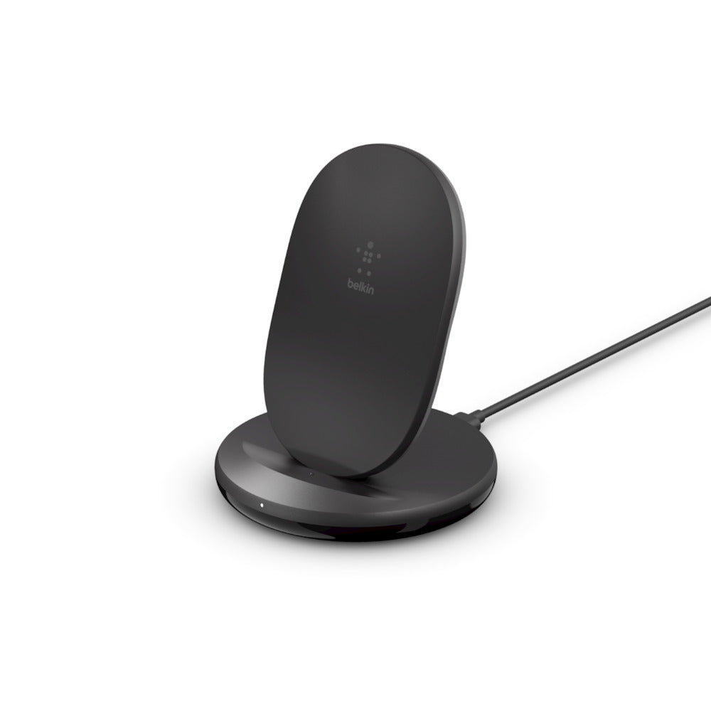 Belkin 15W Wireless Charging Stand 24W QC 3.0 Wall Charger Black- Qi
