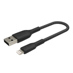 Belkin Boostcharge Braided Lightning to USB-A Cable 15cm Black MFi certified