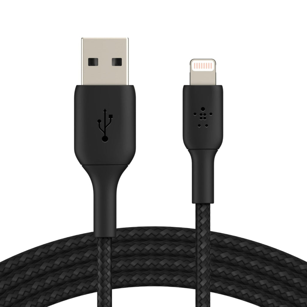 Belkin Boostcharge Braided Lightning to USB-A Cable 2m Black MFi certified