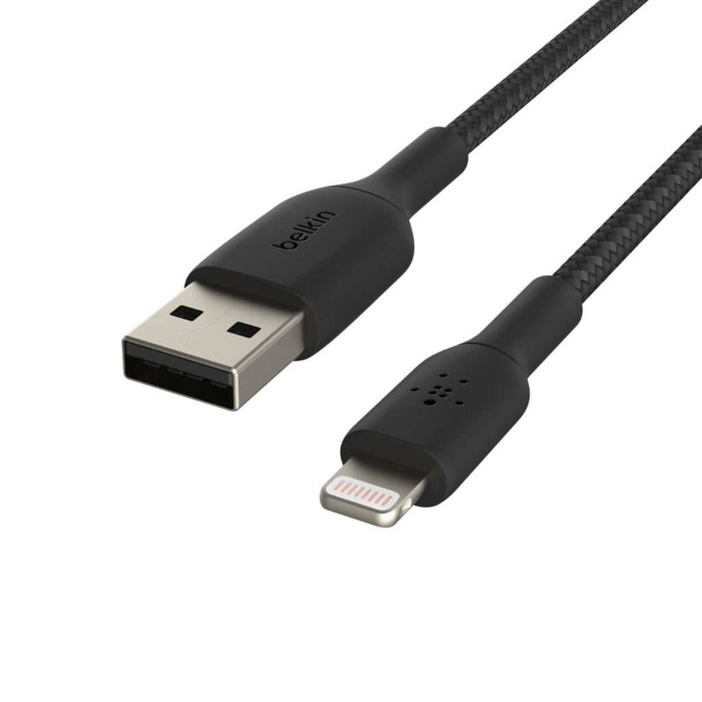 Belkin Boostcharge Braided Lightning to USB-A Cable 2m Black MFi certified